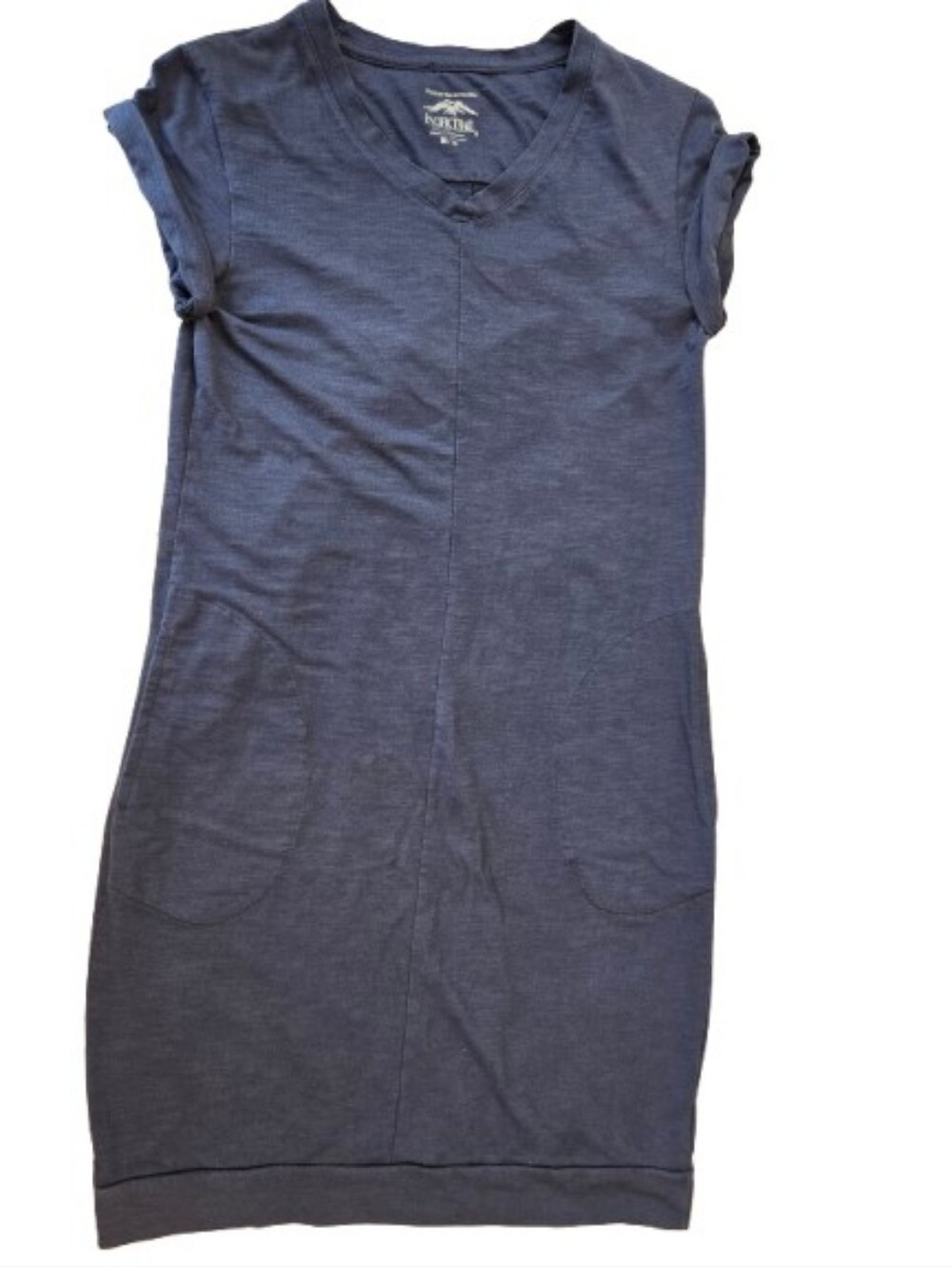 Pacific Trail V-Neck Heather Navy Athletic Dress Size Medium
